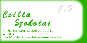 csilla szokolai business card